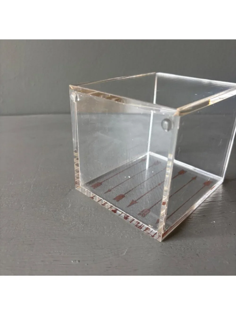 Archery Arrow Clear Acrylic Desk Organizer Pen Holder Makeup Brush Cup Lucite